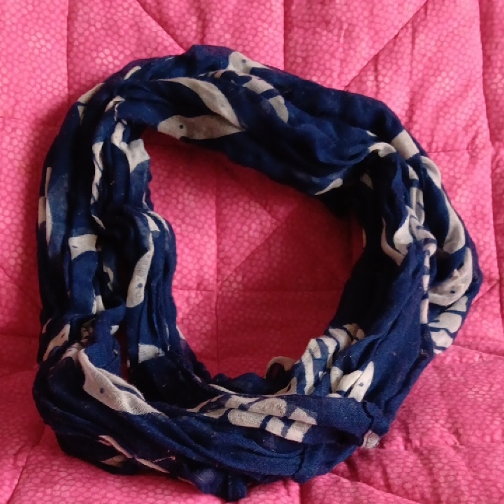 Colts Navy and White Infinity Scarf